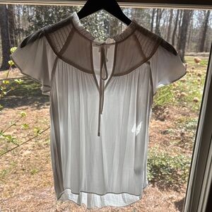 White Short Sleeve Blouse